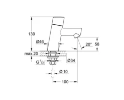 GROHE Kaltwasserhahn CONCETTO chrom 32207001