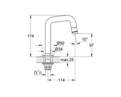 GROHE Kaltwasserhahn UNIVERSAL chrom 20202000