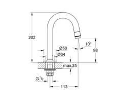 GROHE Kaltwasserhahn UNIVERSAL chrom 20201000