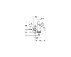 Grohe Kombi-Eckventil 1/2" chrom 41073000
