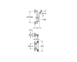 Grohe Quickfix Duscharmatur mit Thermostat PRECISION FEEL chrom 34791001