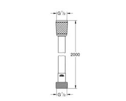 Grohe Quickfix Duschschlauch VitalioFlex Comfort Kunststoff 2000 mm x 1/2" x 1/2" (DN15) chrom 27173002