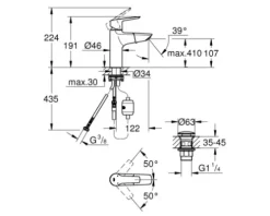 Grohe Quickfix Waschtischarmatur START 2021 chrom 23978003