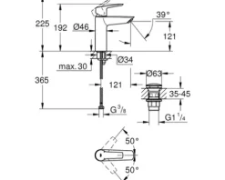 Grohe Quickfix Waschtischarmatur START 2021 schwarz matt 235752432