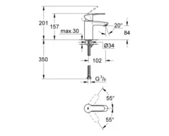 GROHE Waschtischarmatur EUROSTYLE COSMOPOLITAN chrom 3246820E