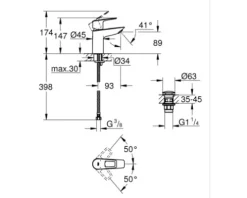 GROHE Waschtischarmatur START LOOP 2020 chrom 23351001