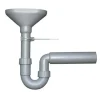 HAAS® PP-Trichtersiphon Greta 2947, 1 1/2 Zoll DN 50, grau, 100 % Recyclingmaterial