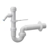 HAAS® Kugelgelenk-Siphon 1½ mit verschliessbarem Ablaufanschluss u. Kombi-Geräteanschluss ¾ und 1, DN 41, 4975
