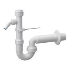 HAAS® Kugelgelenk-Siphon 1½ mit verschliessbarem Ablaufanschluss u. Kombi-Geräteanschluss ¾ und 1, DN 41, 4975