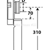 HAAS® PE-Urinalabsaugesiphon OHA 6290, Abgang senkrecht DN 50