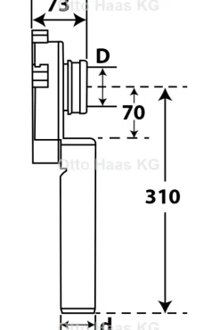 HAAS® PE-Urinalabsaugesiphon OHA 6290, Abgang senkrecht DN 50