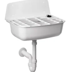 HAAS® Kunststoff-Universal-Ausgussbecken Sophia“, komplett mit Auflagerost und PPSiphon 1 1/2 Zoll, weiss, 6203