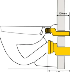HAAS® PE-Anschlussgarnitur für Wand-WC, etagiert, DN90, 3282