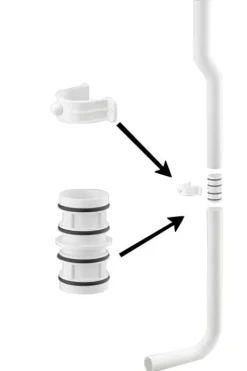 HAAS® Spülrohr-Set zum Verbinden von halbhochhängenden AP-Spülkästen mit WC, 6313