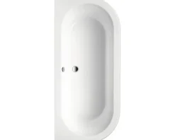 Halbfreistehende Doppelbadewanne Ottofond Messina 703801 180x79x44 cm weiß