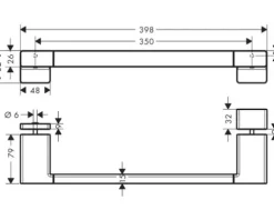 Haltegriff für Duschabtrennung hansgrohe AddStoris chrom glänzend 41759000