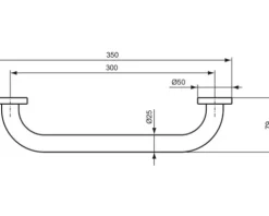 Haltegriff Ideal Standard IOM 35 cm chrom glänzend A9126AA