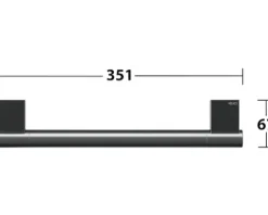 Haltegriff KEUCO Plan Black Selection schwarz matt 14907370000