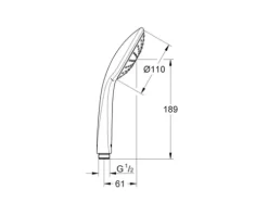 Handbrause GROHE Euphoria 110 Mono 27265000 Ø 11 cm chrom