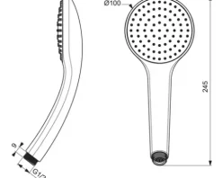 Handbrause Ideal STANDARD Idealrain Ø 10 cm schwarz