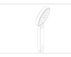 Handbrause rund chrome DE129