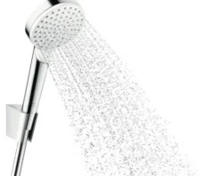 Handbrause Set hansgrohe Crometta 100 Vario EcoSmart rund Ø 100 mm inkl. Brauseschlauch 1250 mm chrom 26693400