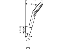 Handbrause Set hansgrohe Crometta 100 Vario EcoSmart rund Ø 100 mm inkl. Brauseschlauch 1250 mm chrom 26693400