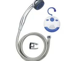 Handbrause Set Shower & Swing Ø 7 cm inkl. Brauseschlauch 1500 mm und Duschradio chrom