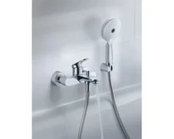 Handbrause DURAVIT 3jet rund Ø 120 mm chrom Umstellung durch Knopfdruck UV0650017010
