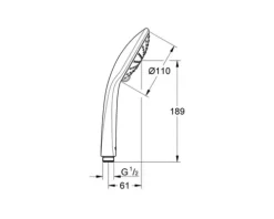 Handbrause GROHE Euphoria 110 Duo 27220000 Ø 11 cm chrom