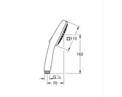 Handbrause Grohe Quickfix Vitalio Comfort 110 III oval 110 x 110 mm chrom 26092001