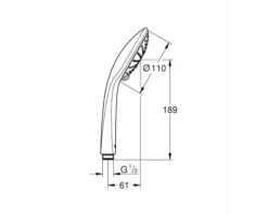 Handbrause Grohe Quickfix Vitalio Joy rund Ø 110 mm chrom 27317000