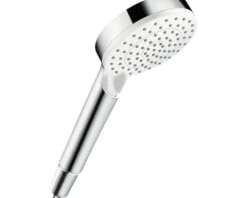 Handbrause hansgrohe Crometta 100 Vario EcoSmart rund Ø 100 mm weiß chrom 26332400