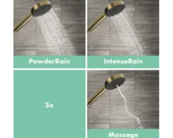 Handbrause hansgrohe Pulsify Select S 105 3jet Relaxation EcoSmart rund Ø 110 mm brushed bronze 24111140