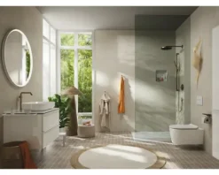 Handbrause hansgrohe Pulsify Select S 105 3jet Relaxation EcoSmart rund Ø 110 mm brushed bronze 24111140