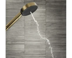 Handbrause hansgrohe Pulsify Select S 105 3jet Relaxation EcoSmart rund Ø 110 mm brushed bronze 24111140