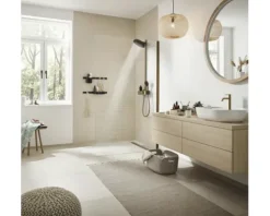Handbrause hansgrohe Pulsify Select S 105 3jet Relaxation EcoSmart rund Ø 110 mm brushed bronze 24111140
