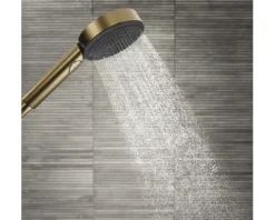 Handbrause hansgrohe Pulsify Select S 105 3jet Relaxation EcoSmart rund Ø 110 mm brushed bronze 24111140
