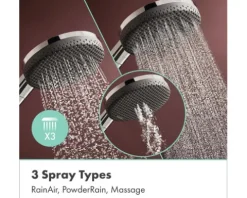 Handbrause hansgrohe Raindance Alive Select S rund Ø 125 mm chrom 24500000