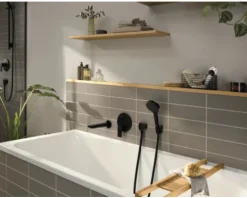 hansgrohe Badewannenarmatur Unterputz REBRIS E schwarz matt 72469670