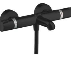 hansgrohe Badewannenarmatur mit Thermostat ECOSTAT COMFORT schwarz matt 13114670