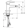 hansgrohe Bidetarmatur METROPOL brushed bronze gebürstet mit Push-Open Ablaufventil 32520140