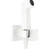 hansgrohe Bidetbrauseset Bidette 1jet E EcoSmart für Warmwasser mit Brausehalter und Brauseschlauch 125 cm weiß matt 29233700