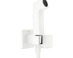 hansgrohe Bidetbrauseset Bidette 1jet E EcoSmart für Warmwasser mit Brausehalter und Brauseschlauch 125 cm weiß matt 29233700