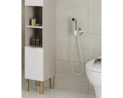 hansgrohe Bidetbrauseset Bidette 1jet S EcoSmart für Kaltwasser mit Brausehalter und Brauseschlauch 125 cm weiß matt 29230700