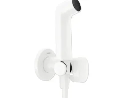 hansgrohe Bidetbrauseset Bidette 1jet S EcoSmart für Warmwasser mit Brausehalter und Brauseschlauch 125 cm weiß matt 29232700