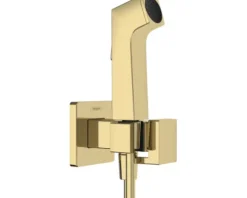 hansgrohe Bidetbrauseset Bidette 1jet E EcoSmart für Warmwasser mit Brausehalter und Brauseschlauch 125 cm polished gold optic 29233990