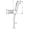 hansgrohe Bidetbrauseset Bidette 1jet S EcoSmart mit Porter S Brausehalter und Brauseschlauch 125 cm weiß matt 29238700