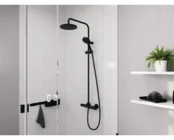hansgrohe Duschsäule inkl. Thermostat VERNIS BLEND Showerpipe 200 1jet schwarz matt 26276670