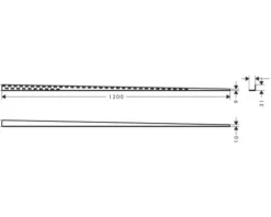 hansgrohe Neigungsprofil RainTurn 1200 mm edelstahl 56158000